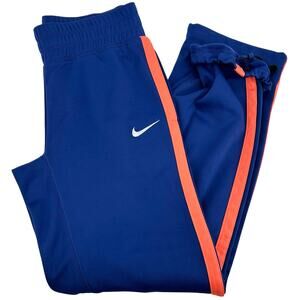Vintage y2k Women's S Nike Therma Fit Blue/Salmon Wide Leg Track Sweatpants